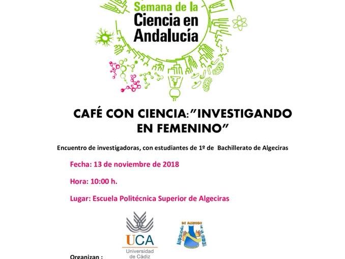 Café con Ciencia. Investigando en Femenino.
