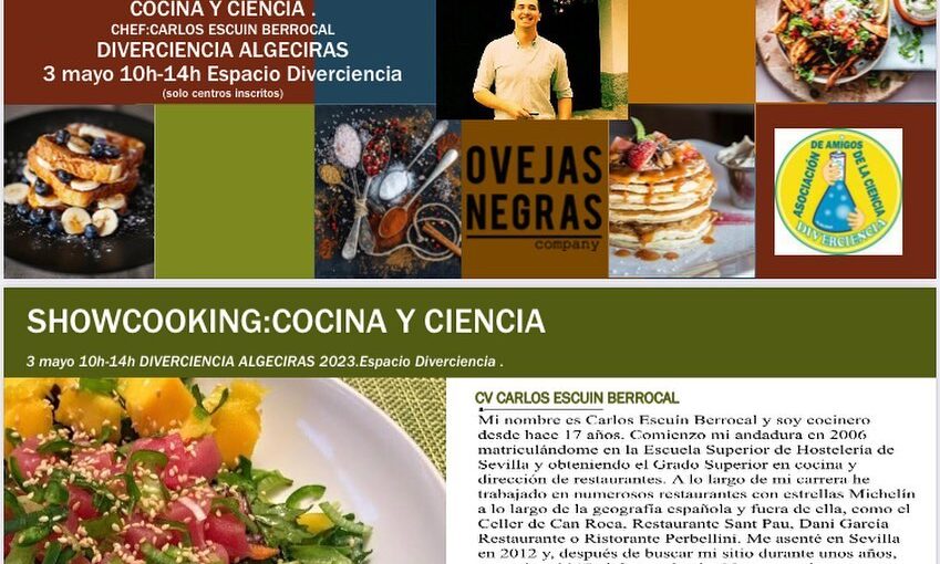 SHOWCOOKING: COCINA Y CIENCIA EN DIVERCIENCIA XVII EDICIÓN